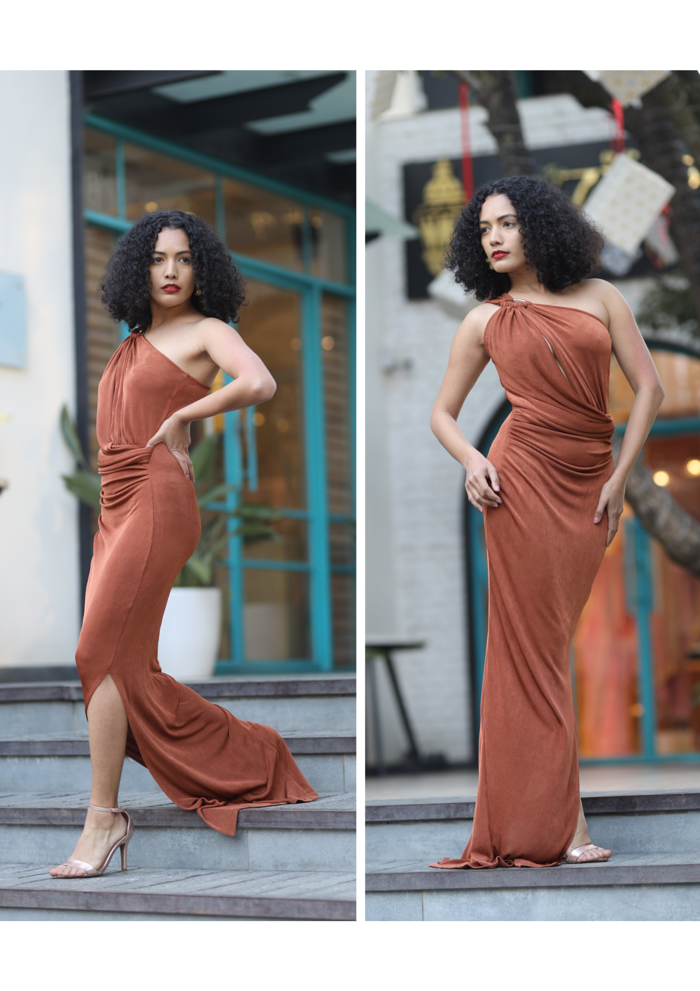 Elysian Drape one Shoulder Dress