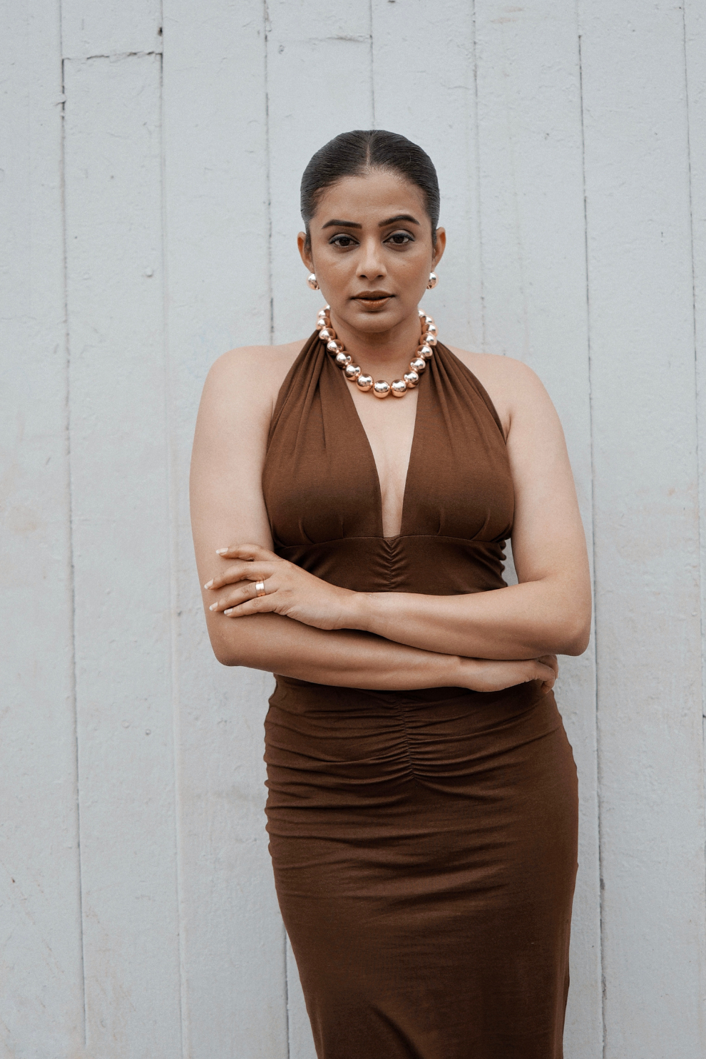 Earthbound Elegance Midi Dress