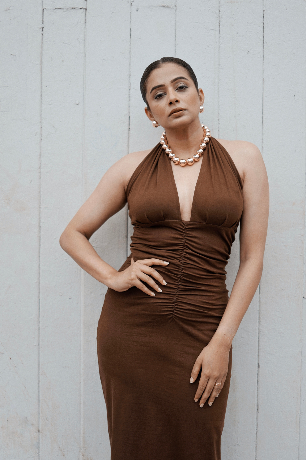 Earthbound Elegance Midi Dress