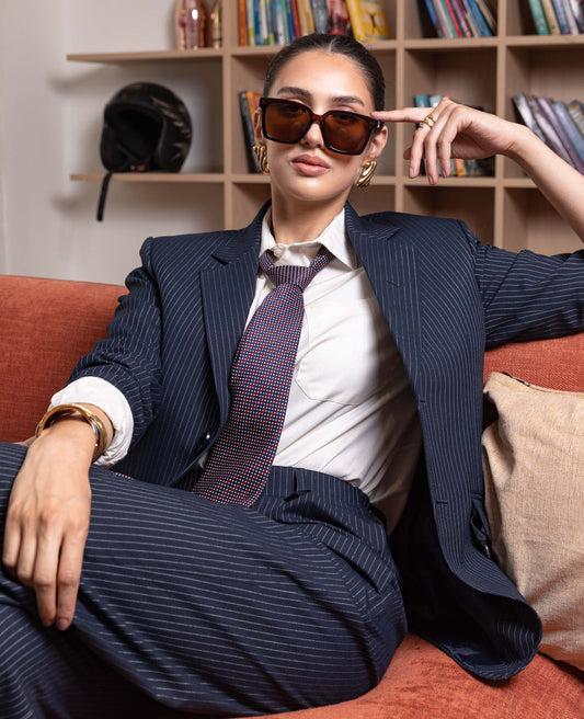 Strimoda/power Pinstripe Suit Set