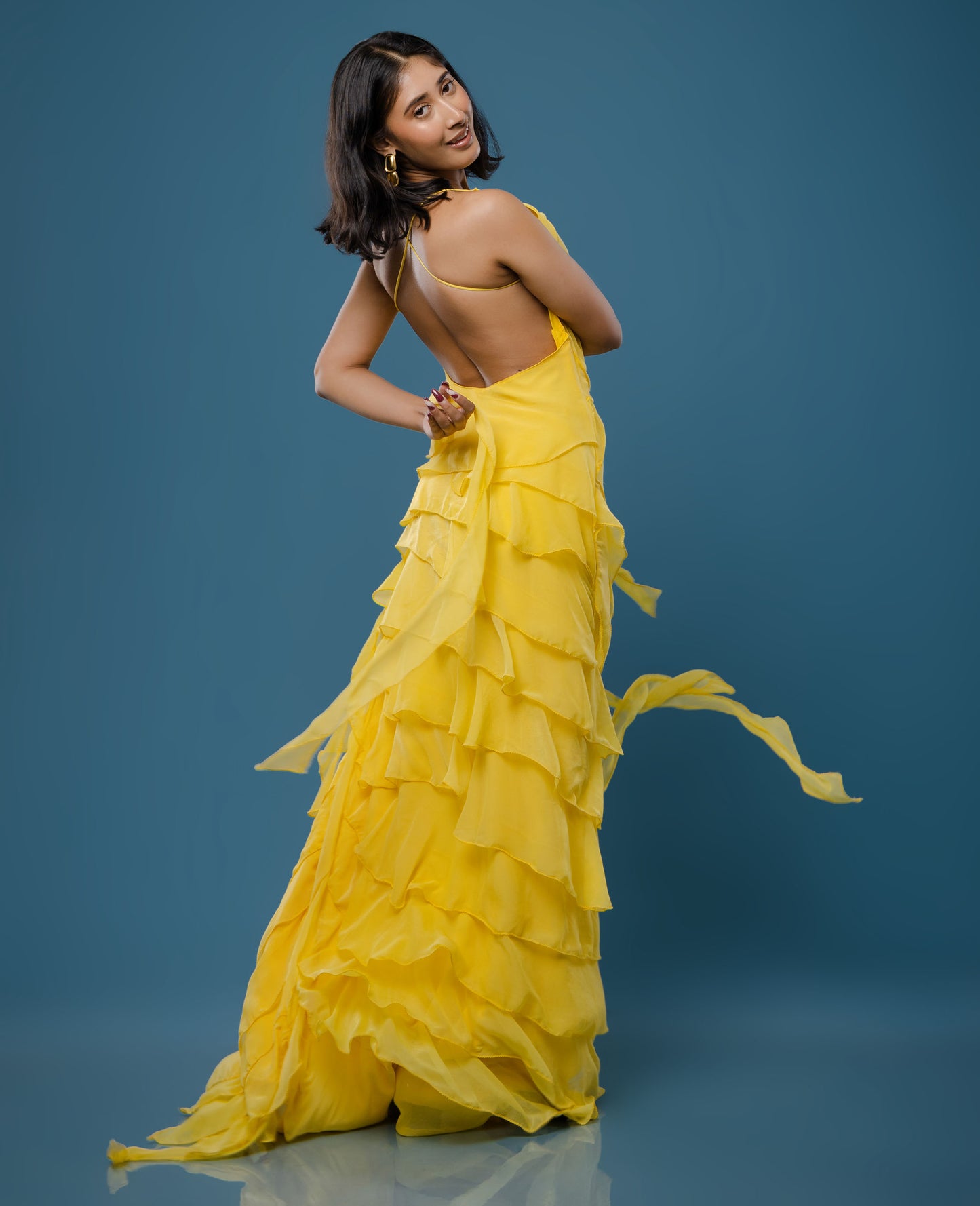 Mango Mellow Ruffle maxi dress
