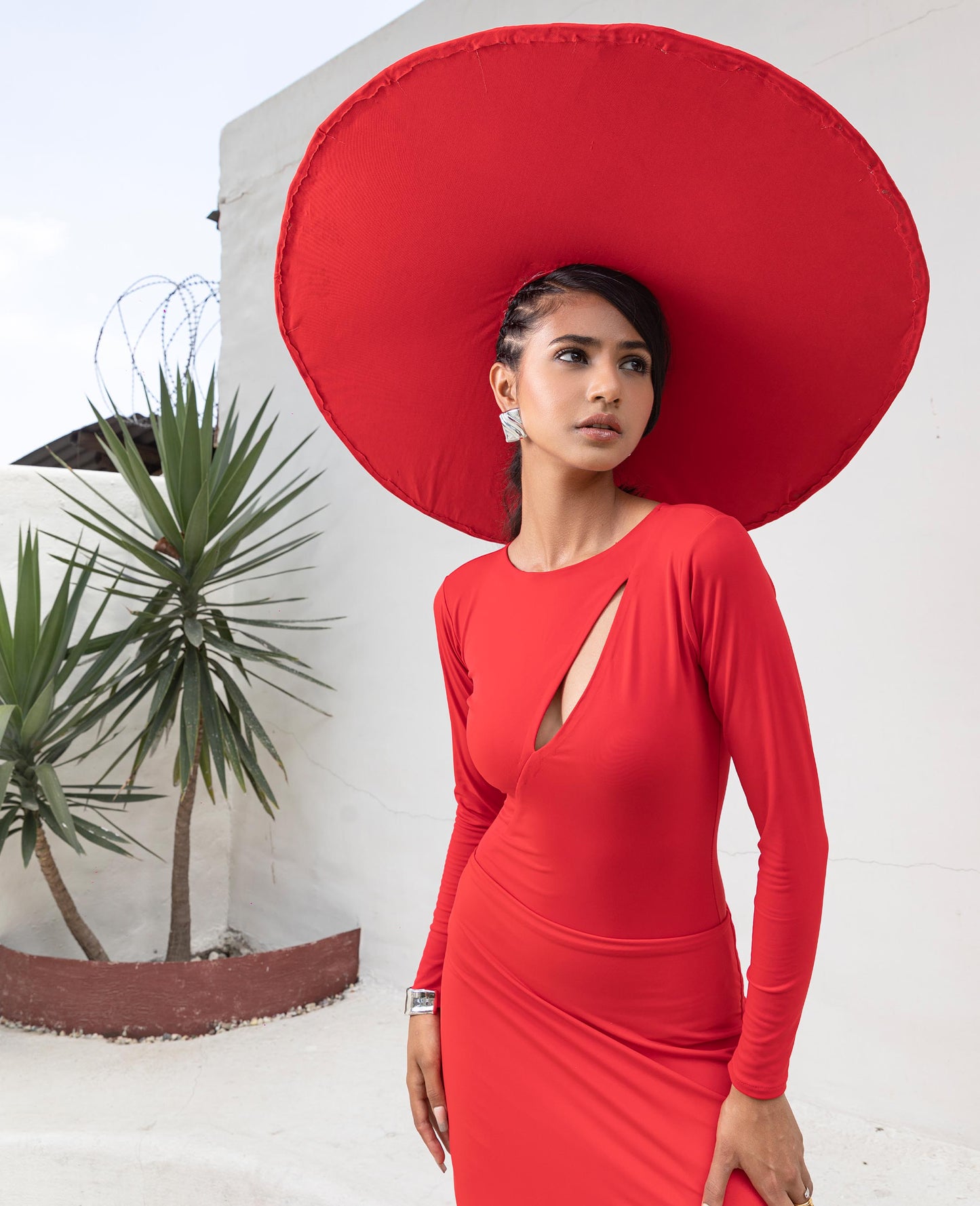 Red Rush/ Red Bodysuit & Skirt Set