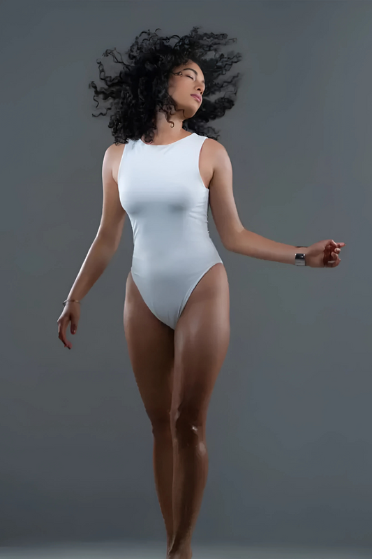 Coconut Cloud/white Swimsuit