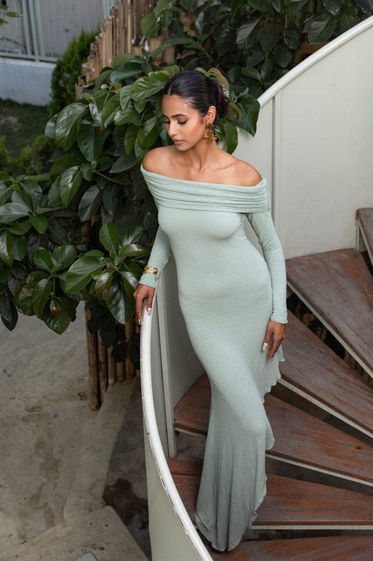 Mint Bloom Maxi Dress