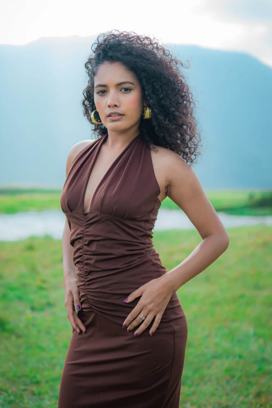 Earthbound Elegance Midi Dress