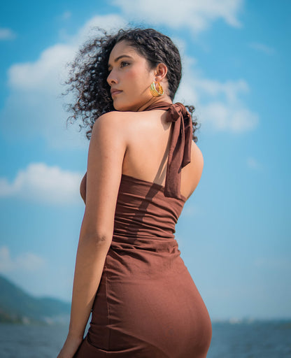 Earthbound Elegance Midi Dress
