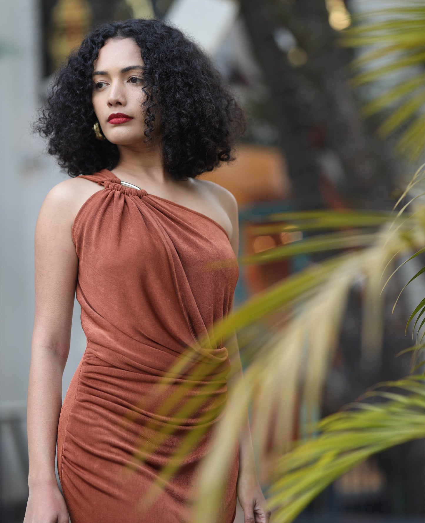 Elysian Drape one Shoulder Dress